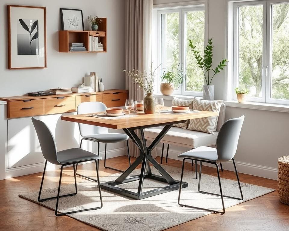 Mesas de comedor extensibles para espacios pequeños