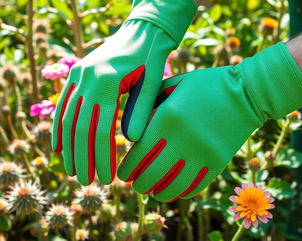 guantes de jardinería