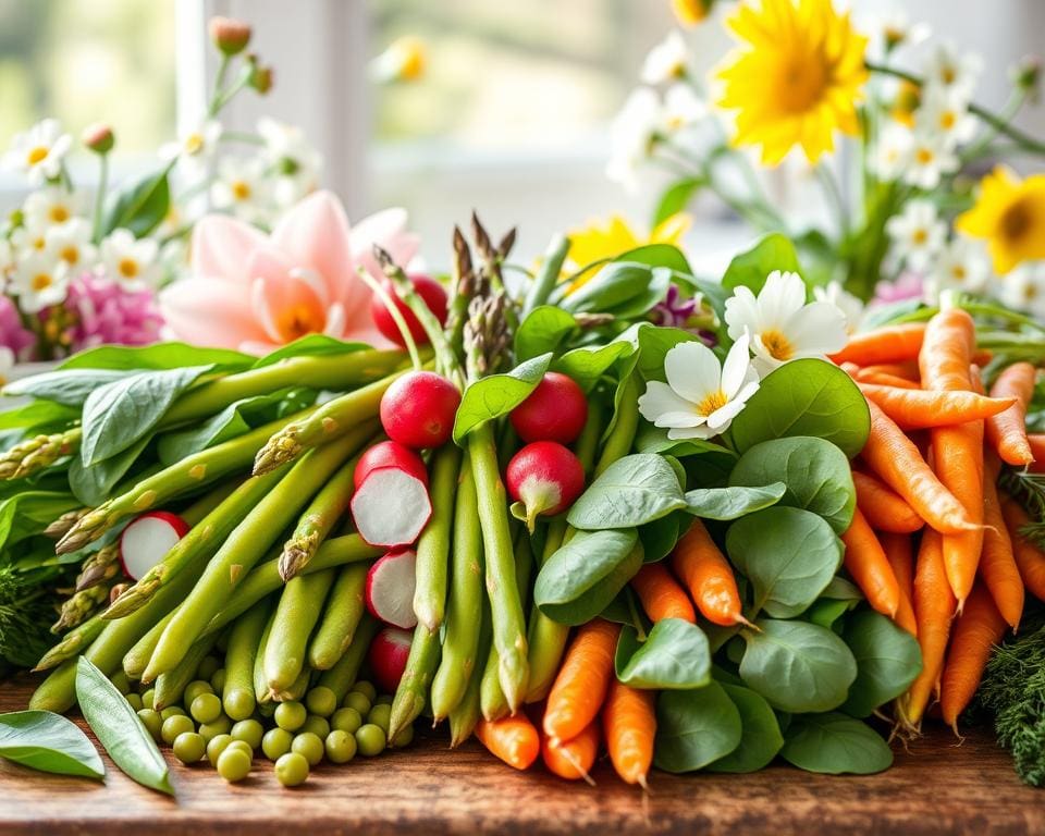 verduras de temporada primavera