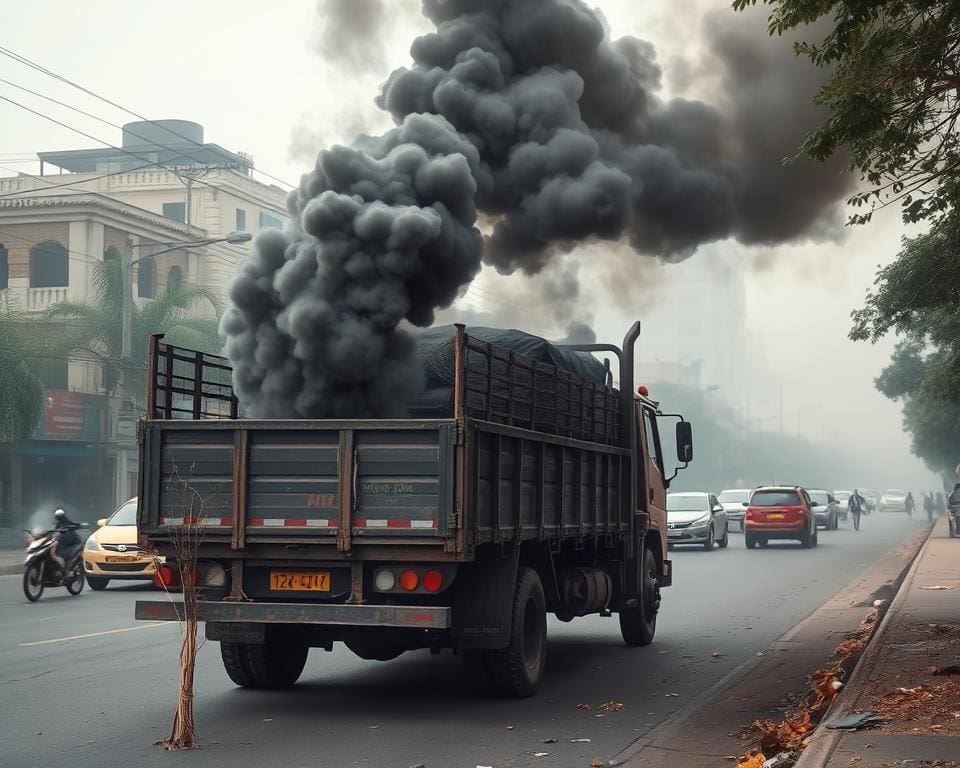 impacto ambiental negativo de los camiones tradicionales