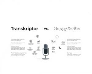 Transkriptor vs Happy Scribe: Ventajas y diferencias clave