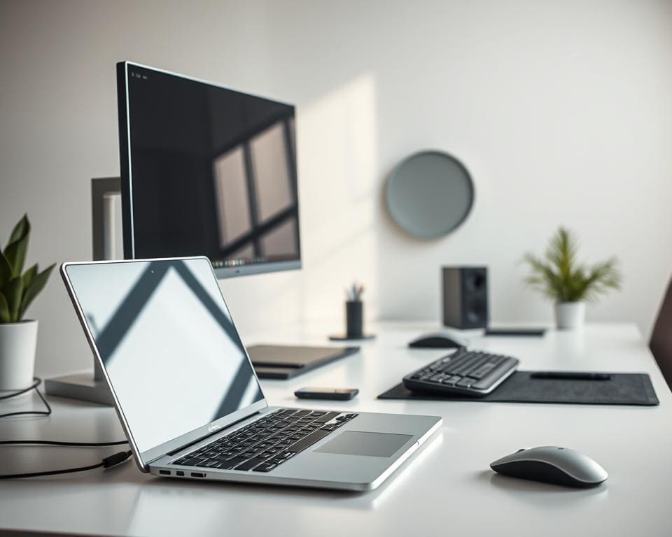 beneficios portátil con doble monitor