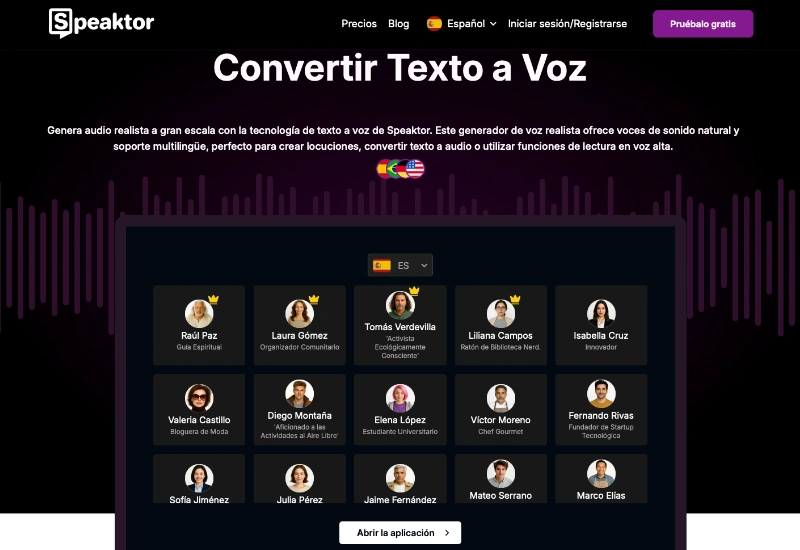 lector de texto a voz en Español