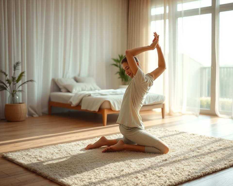 ¿Cómo aporta calma estirar al despertar?