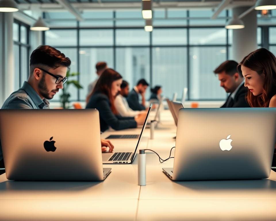 MacBooks en el trabajo