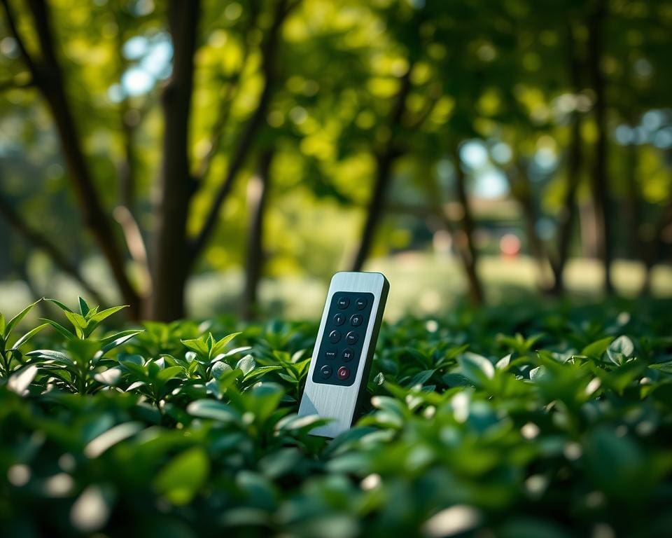 control remoto de jardín