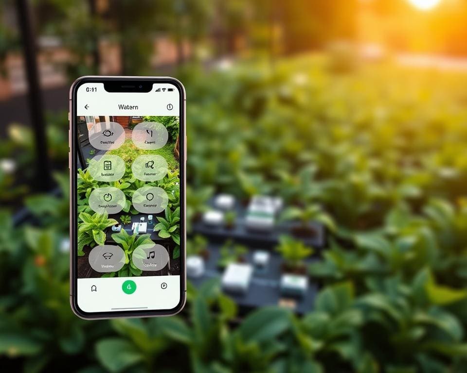 ¿Cómo controlar el jardín desde una app móvil?