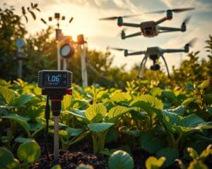 ¿Qué dispositivos detectan sequía en las plantas?