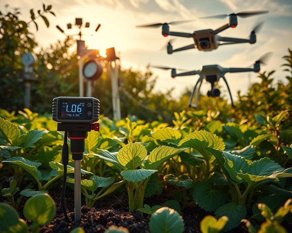 ¿Qué dispositivos detectan sequía en las plantas?