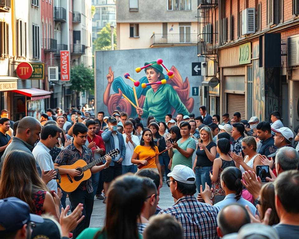 Experiencia de artistas callejeros
