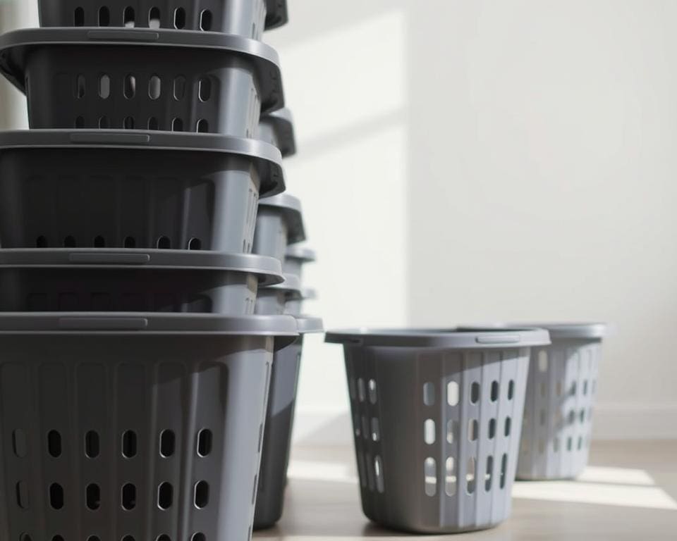 cestas de plástico para ropa resistente