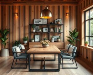 ¿Cómo combinar madera y metal en interiores?