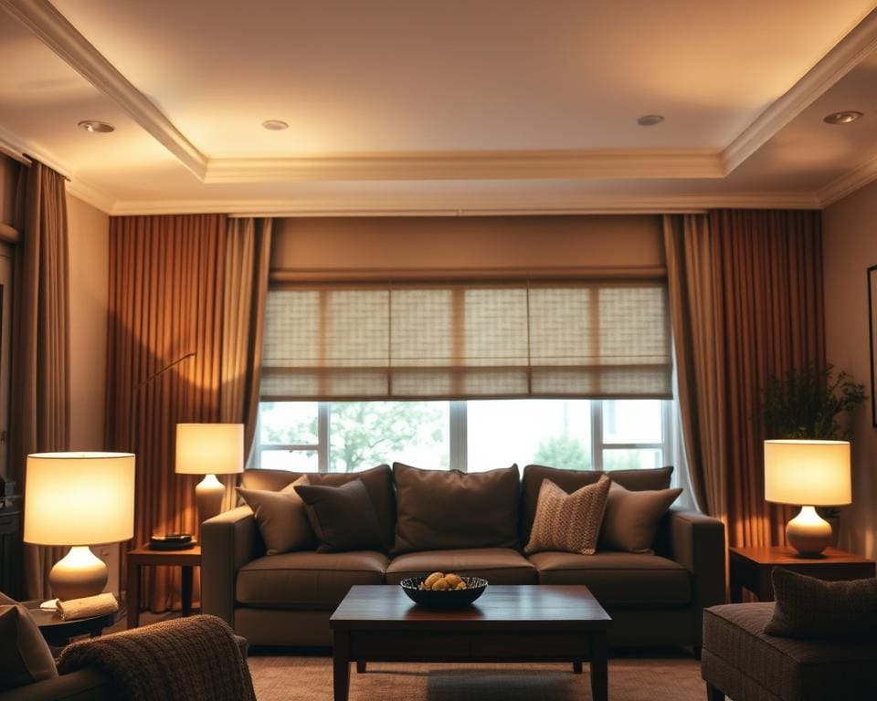 ¿Qué iluminación crea ambiente en el salón?