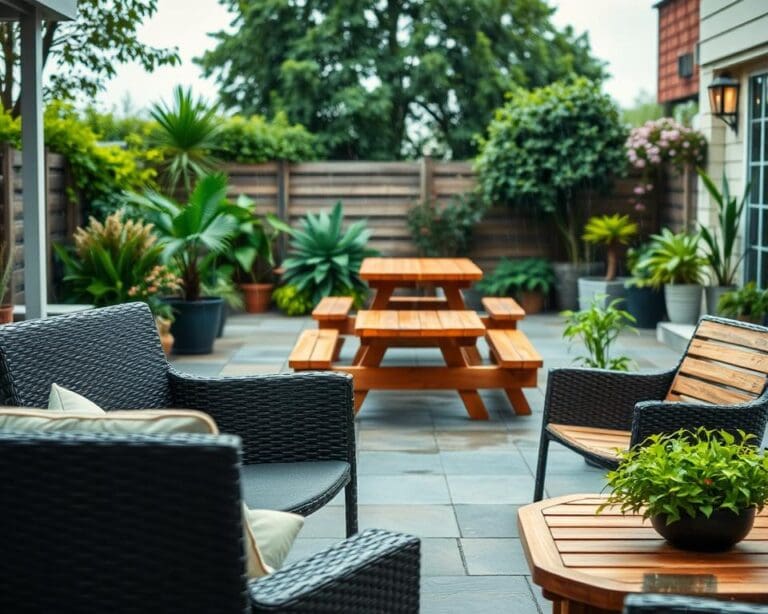 ¿Qué muebles de jardín resisten mejor la lluvia?