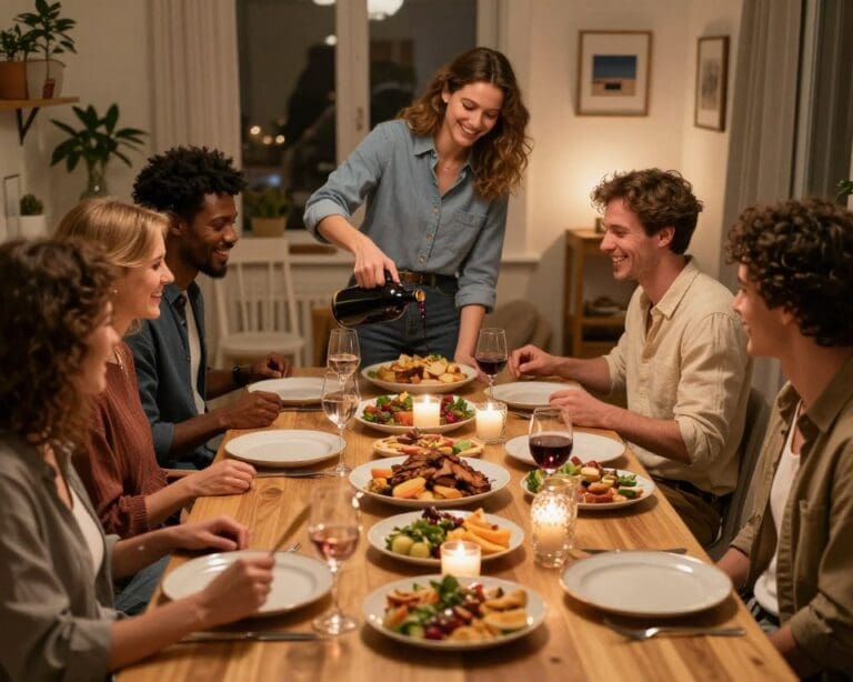cena con amigos