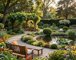 zonas de descanso en el jardín